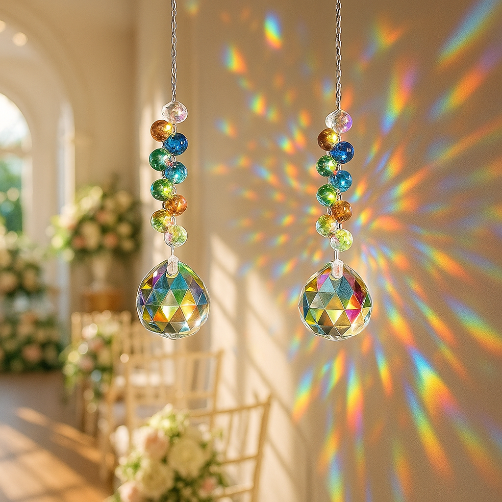 Attrape soleil en perles de fraise pour mariage