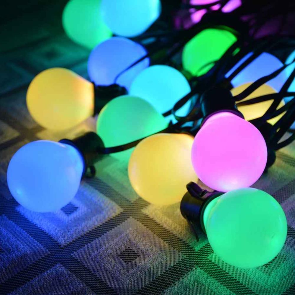 Boule lumineuse exterieur colorée