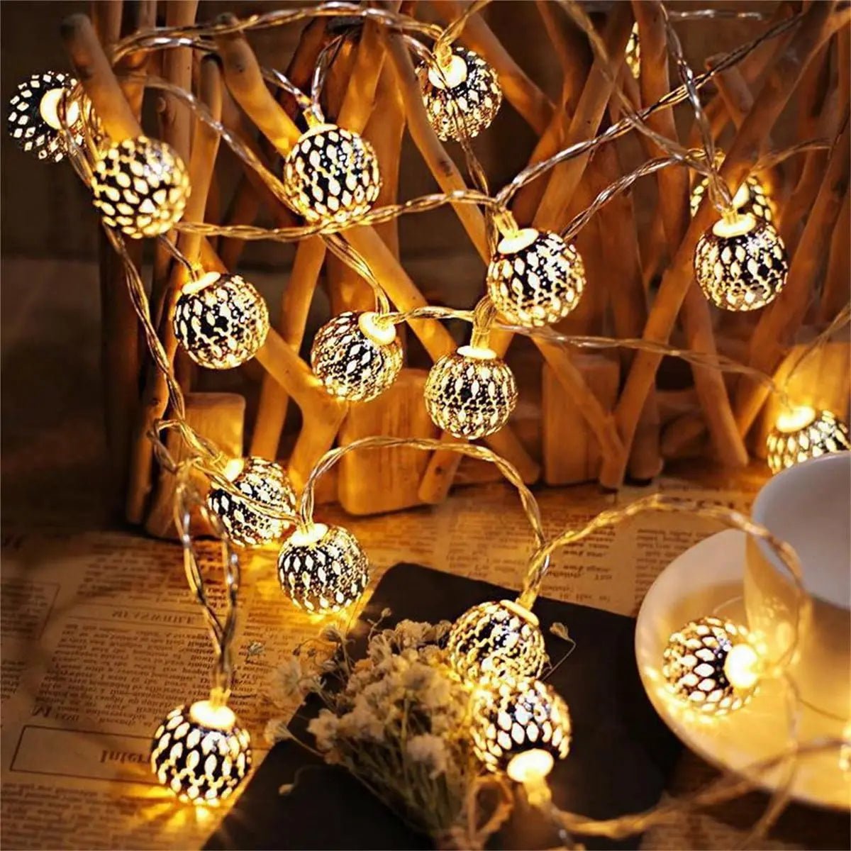 Guirlande boule lumineuse marocaine de décoration