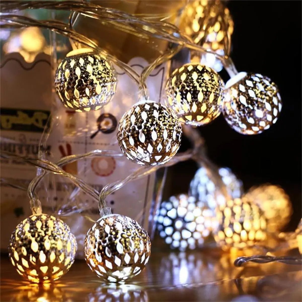 Guirlande boule lumineuse marocaine de table