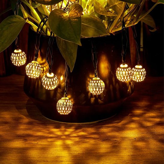 Guirlande boule lumineuse marocaine pour jardin