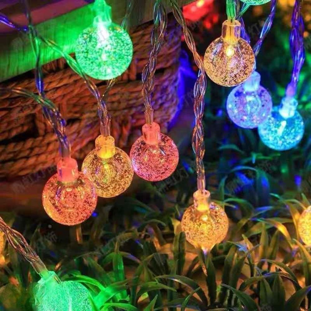 Guirlande guinguette boule de cristal de Noël
