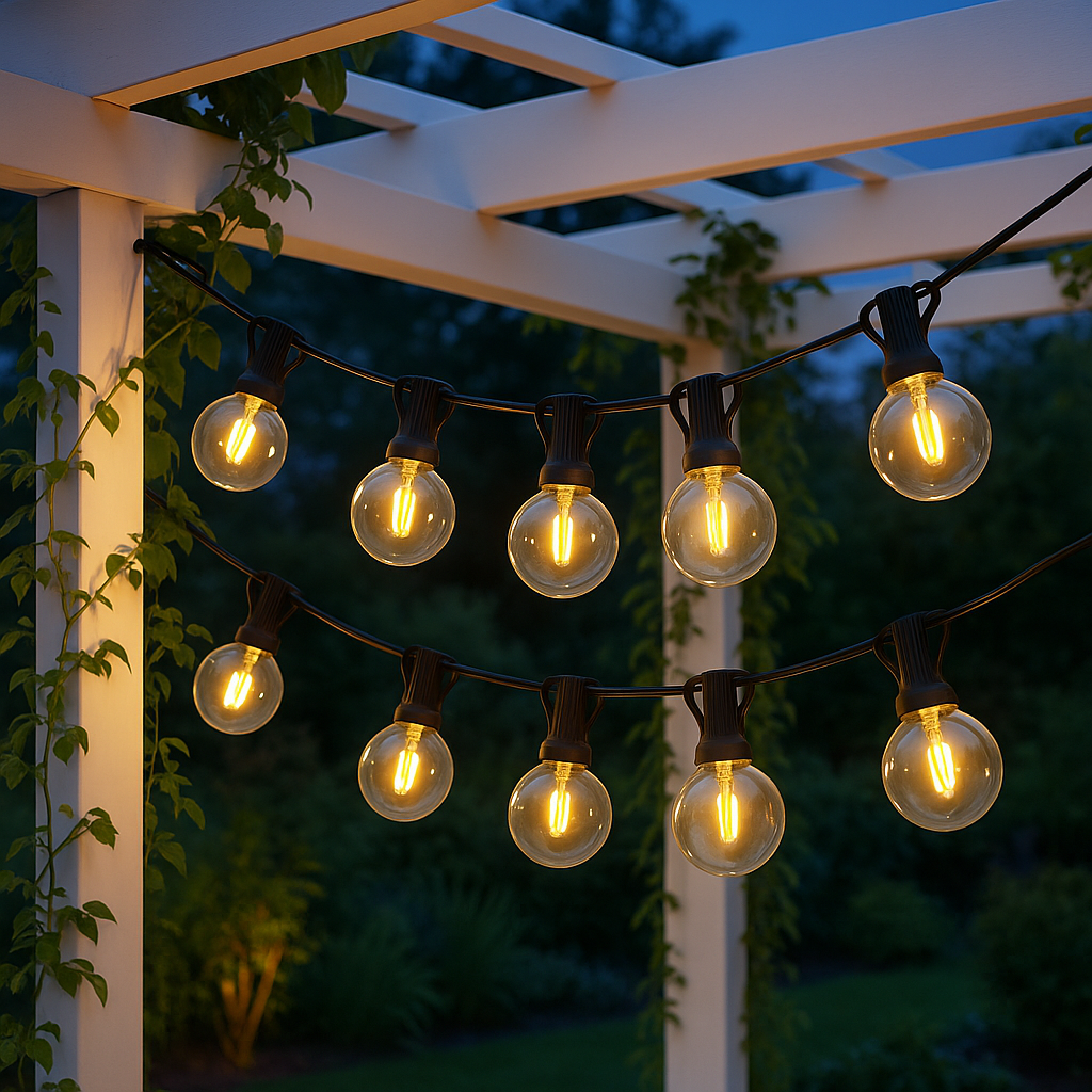 Guirlande guinguette festoon LED 17 M pour pergola