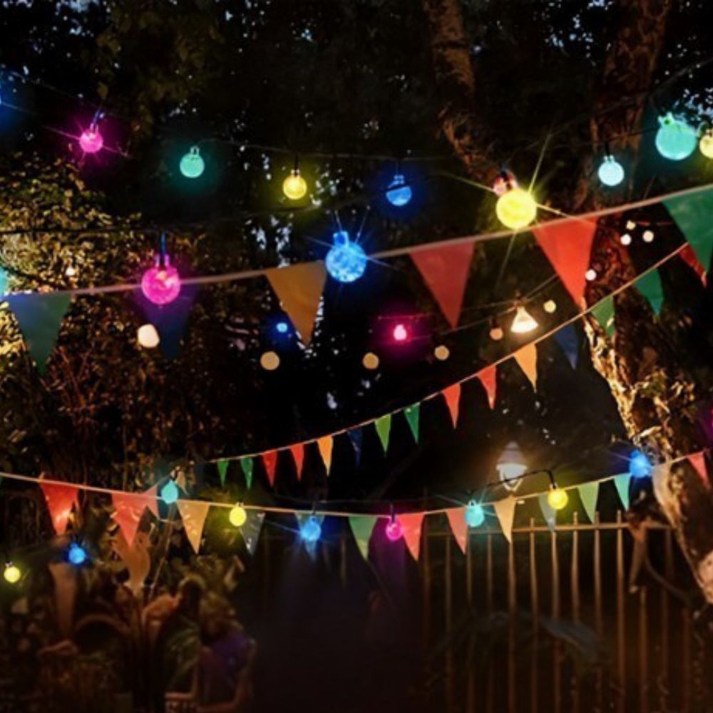 Guirlande guinguette solaire pour anniversaire