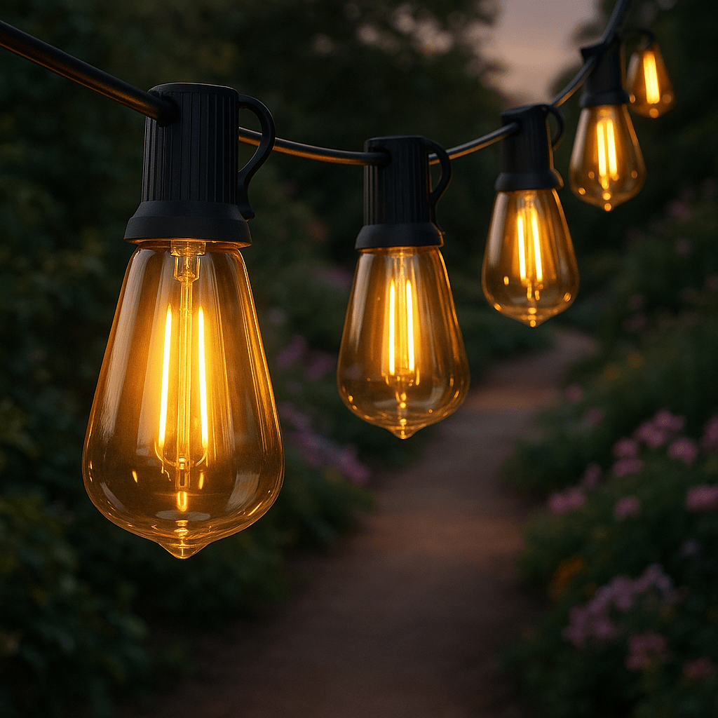 Guirlande guinguette solaire pour chemin
