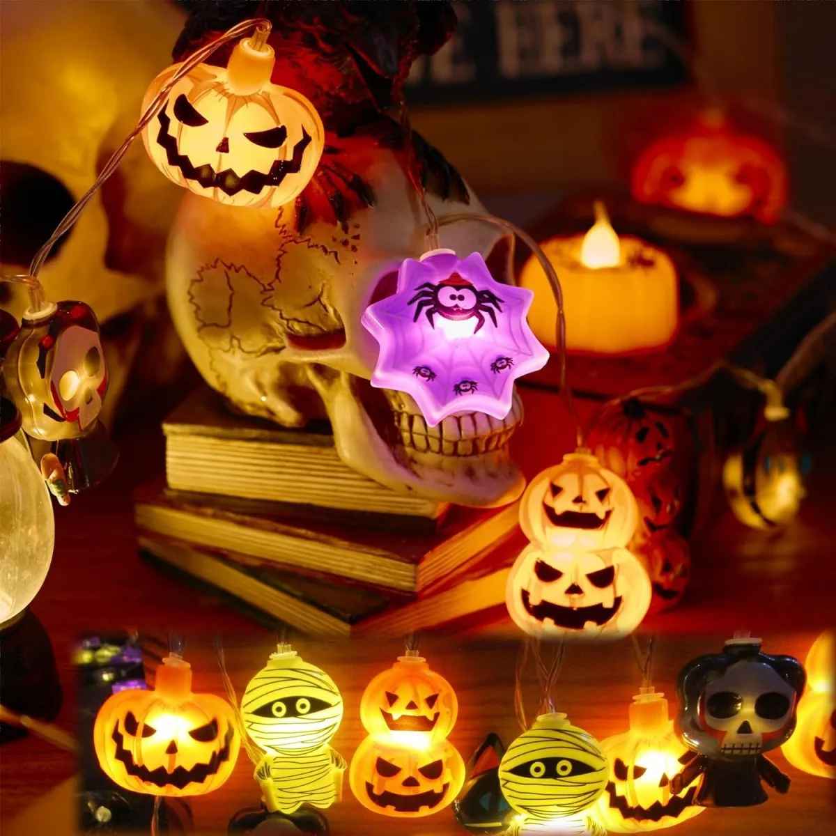 Guirlande lumineuse citrouille