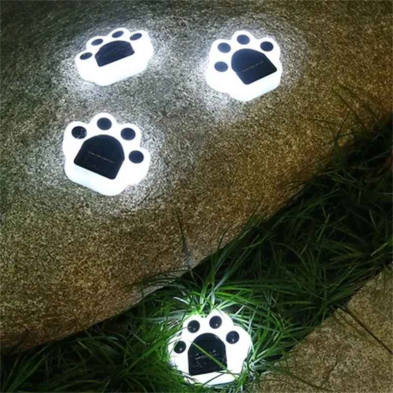 Lampes solaires pour le jardin patte de chat pour jardinet
