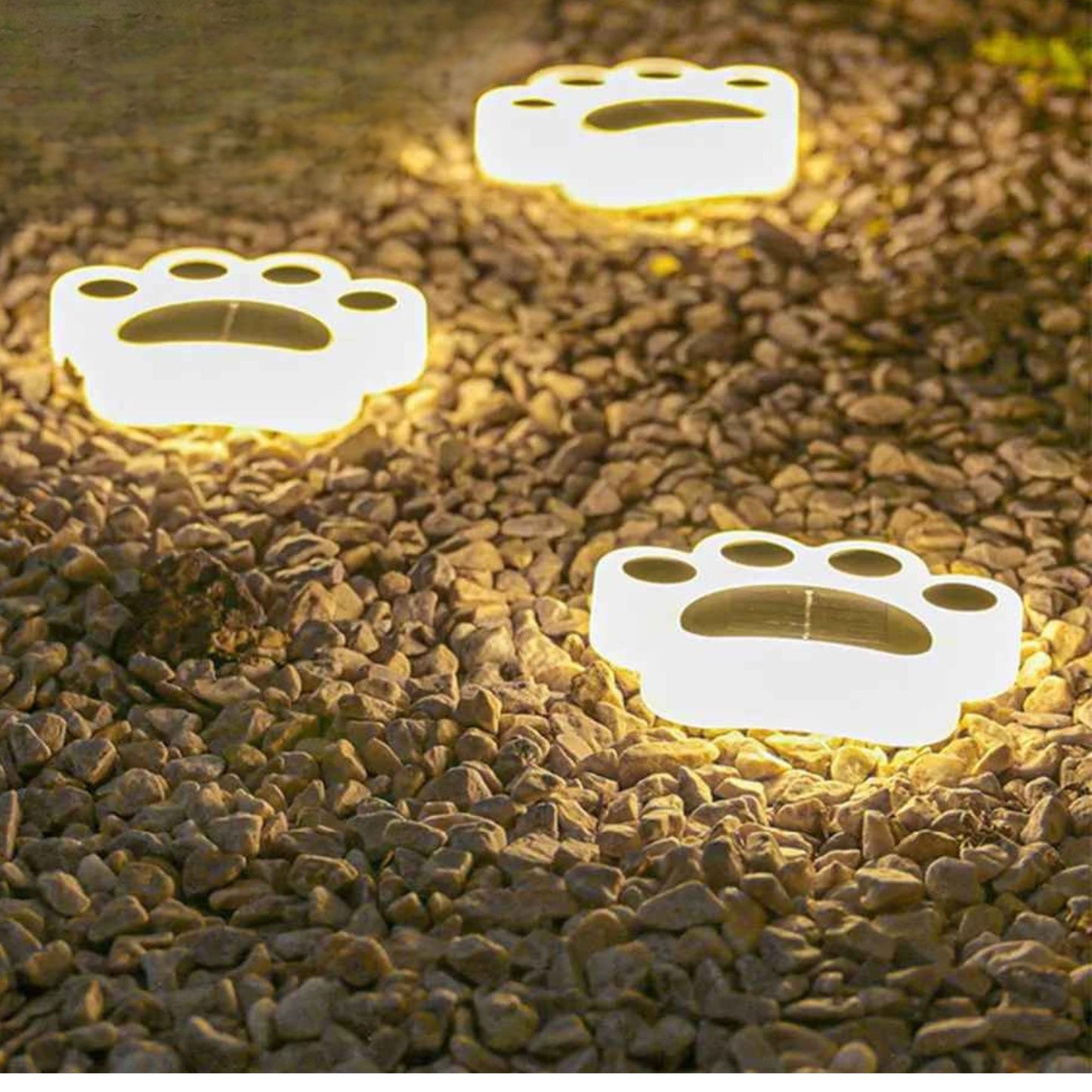 Lampes solaires pour le jardin patte de chat pour passage