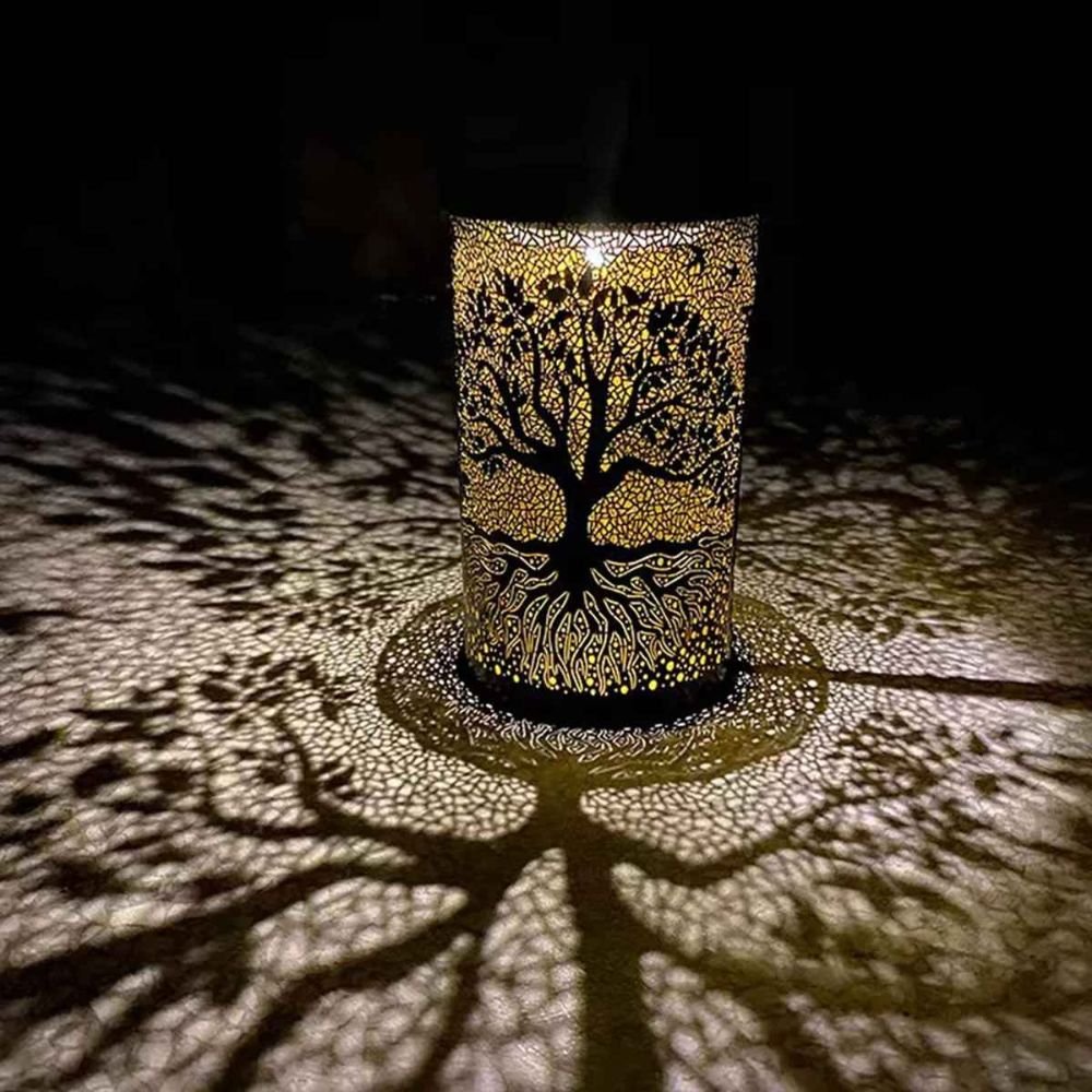 Lanterne solaire de décoration noire