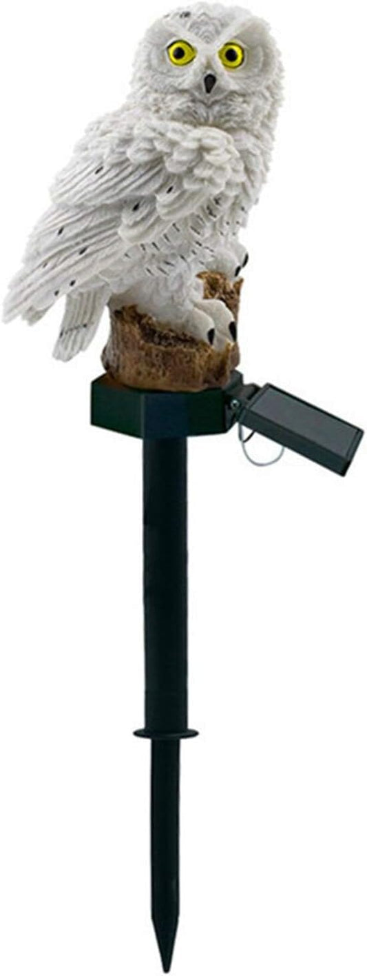 Lampe solaire - LEDGardenStick™ - Hibou Blanc