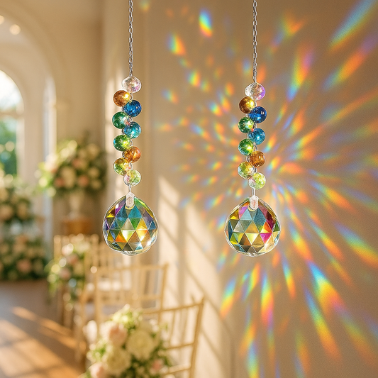 Attrape soleil en perles de fraise pour mariage