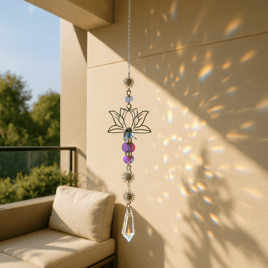 Attrape soleil fleur de lotus lumineux