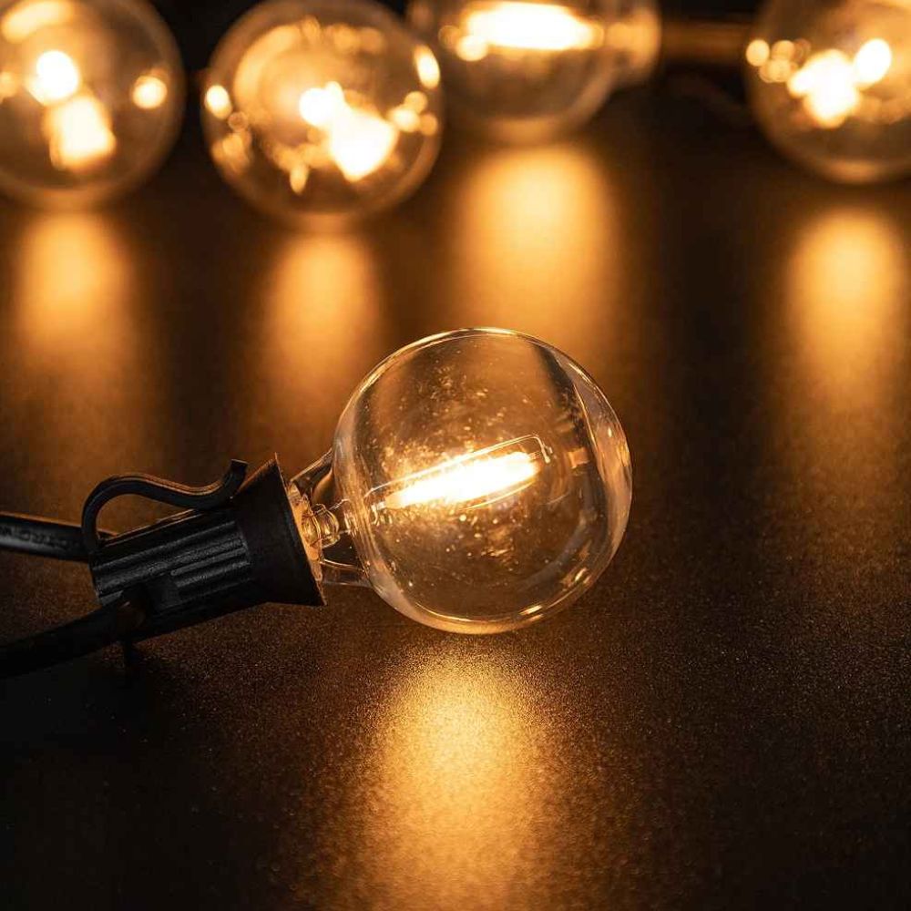 Boule lumineuse guirlande E12 imperméable