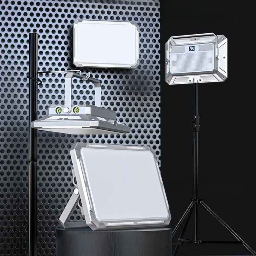 Eclairage exterieur projecteur de camping argenté