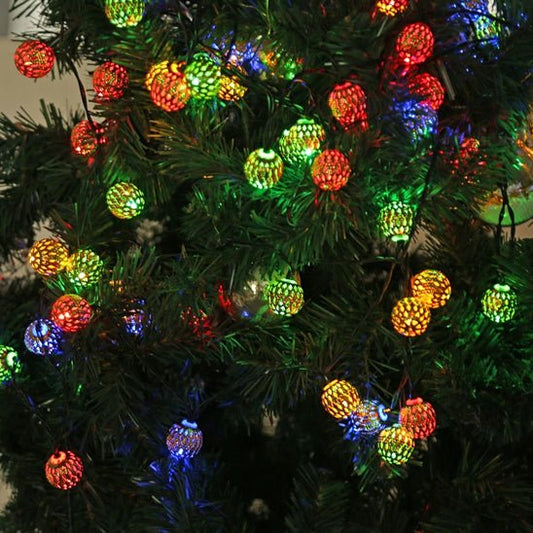 Guirlande boule lumineuse marocaine de sapin