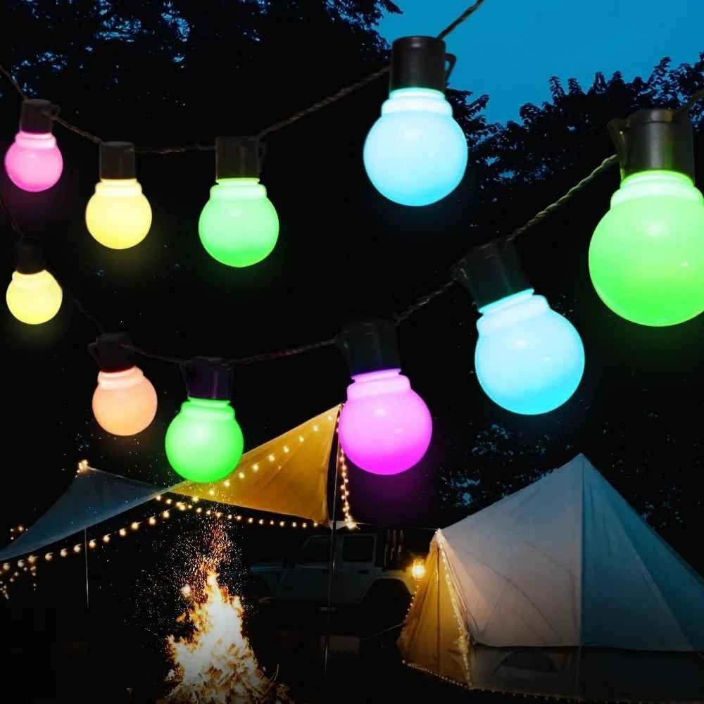 Guirlande guinguette solaire G50 multicolore