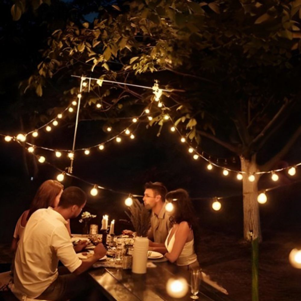Guirlande guinguette solaire pour balcon
