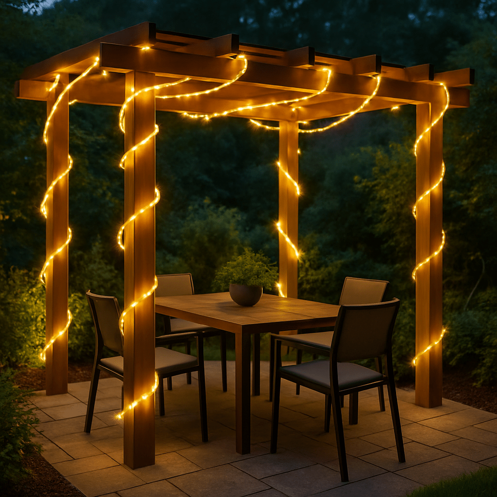 Guirlande solaire bande lumineuse de pergola