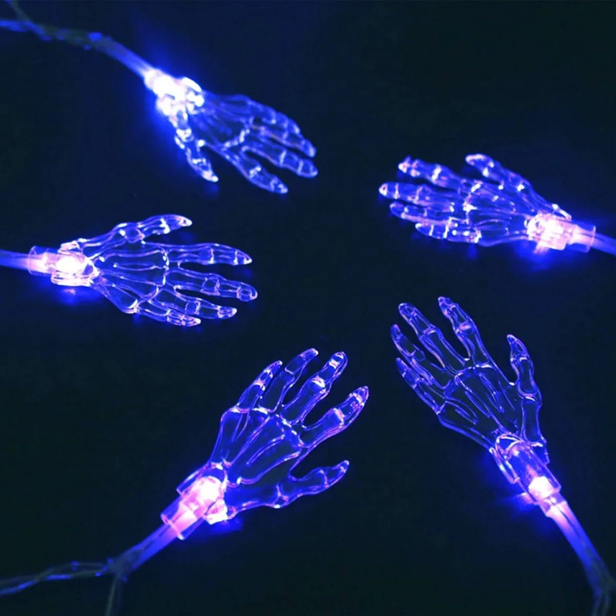 Guirlande exterieur squelette main