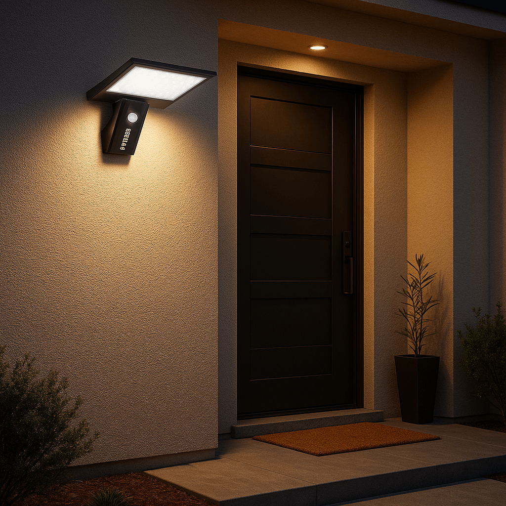 Lampe solaire exterieur detecteur de mouvement pour balcon