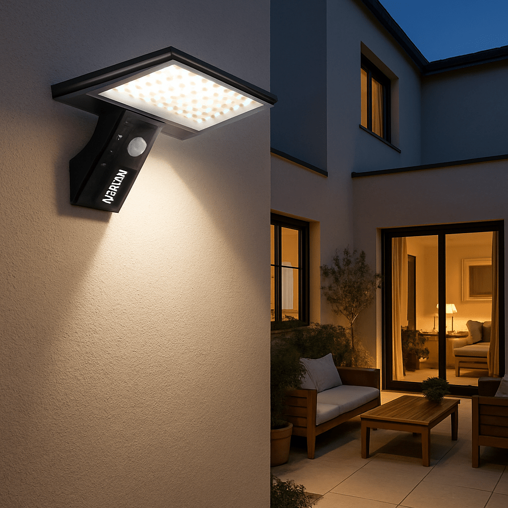 Lampe solaire exterieur detecteur de mouvement pour terrasse