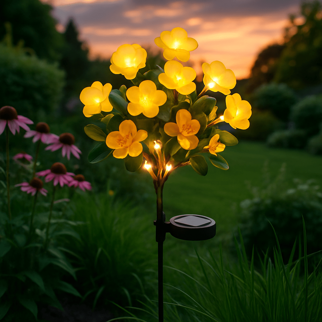 Lampe exterieur solaire jaune