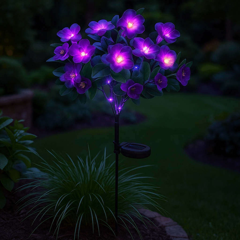 Lampe exterieur solaire violette