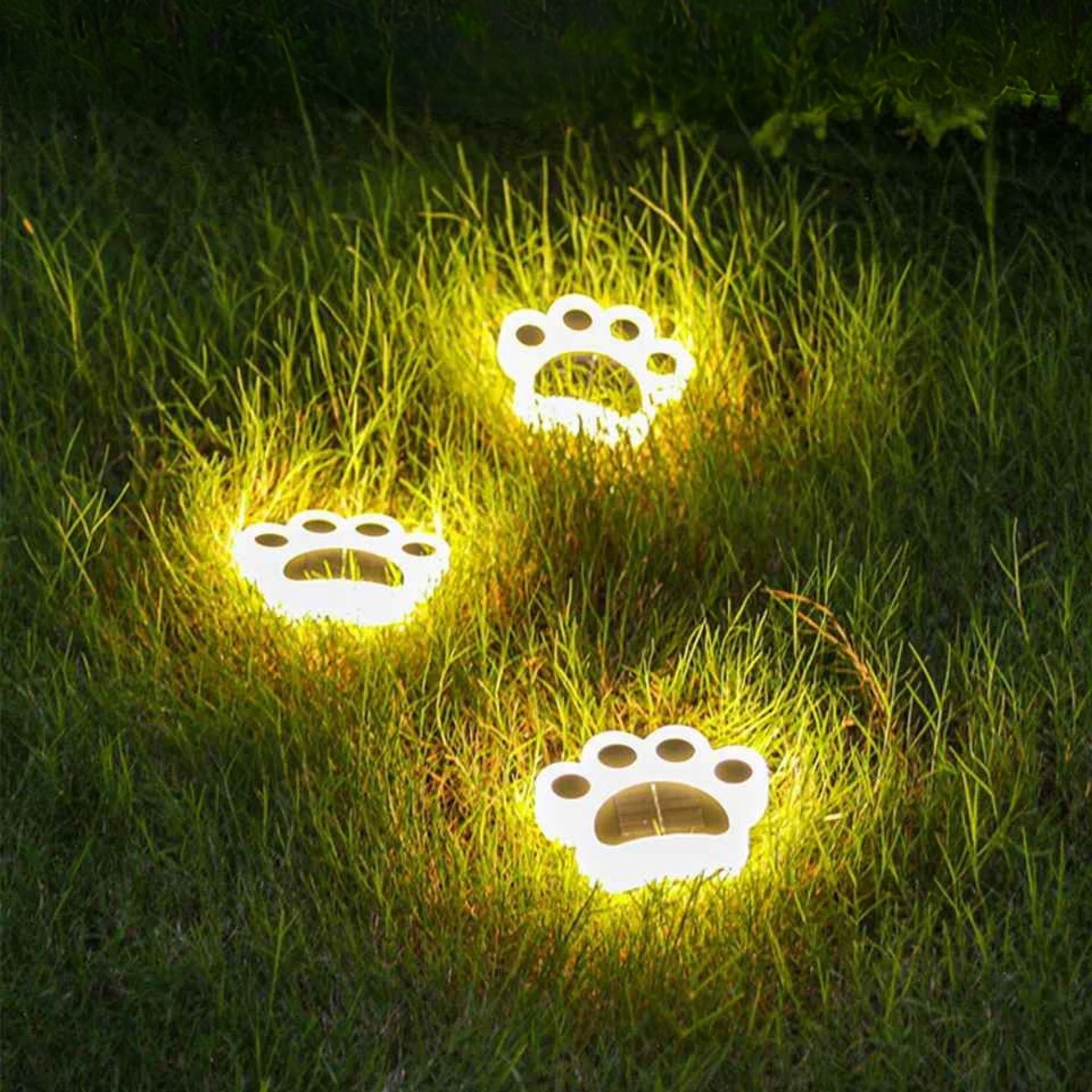 Lampes solaires pour le jardin patte de chat pour pelouse