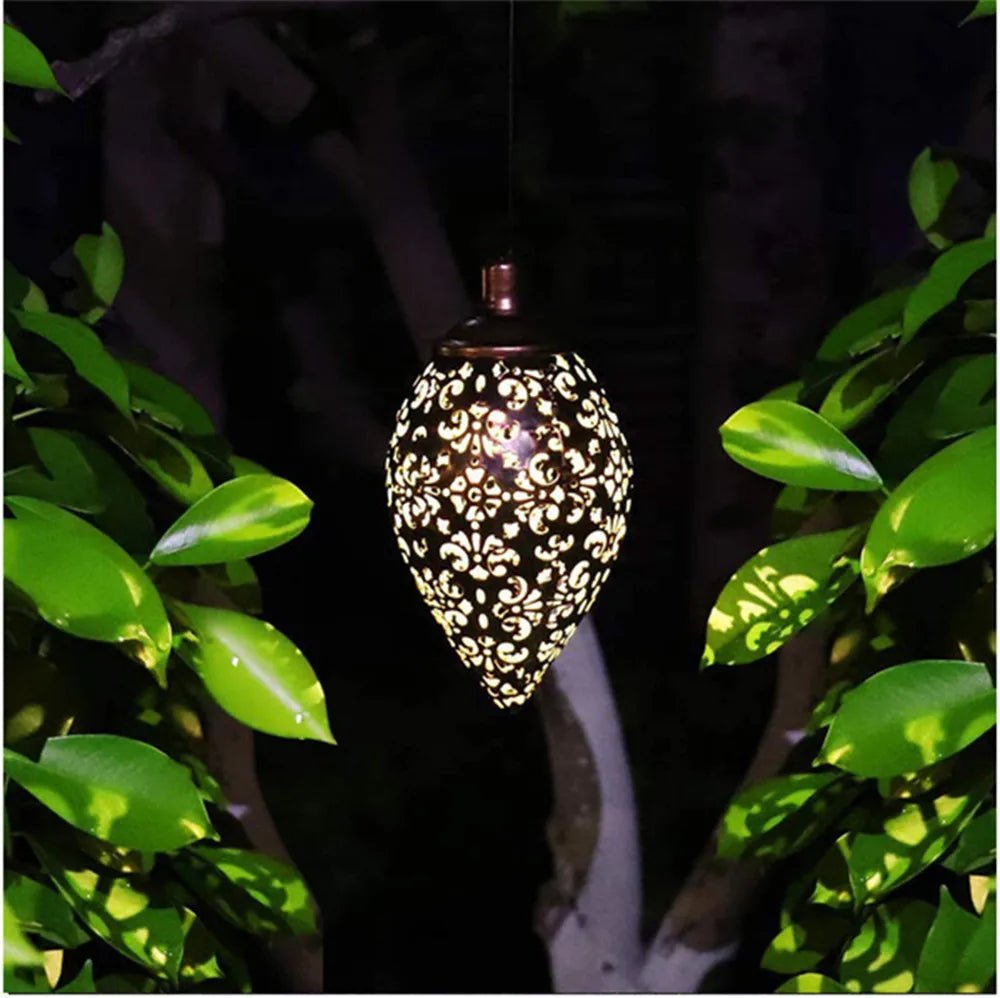 Lanterne solaire extérieur goutte d'eau pour terrasse