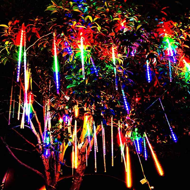Guirlande lumineuse extérieur pluie météore couleur