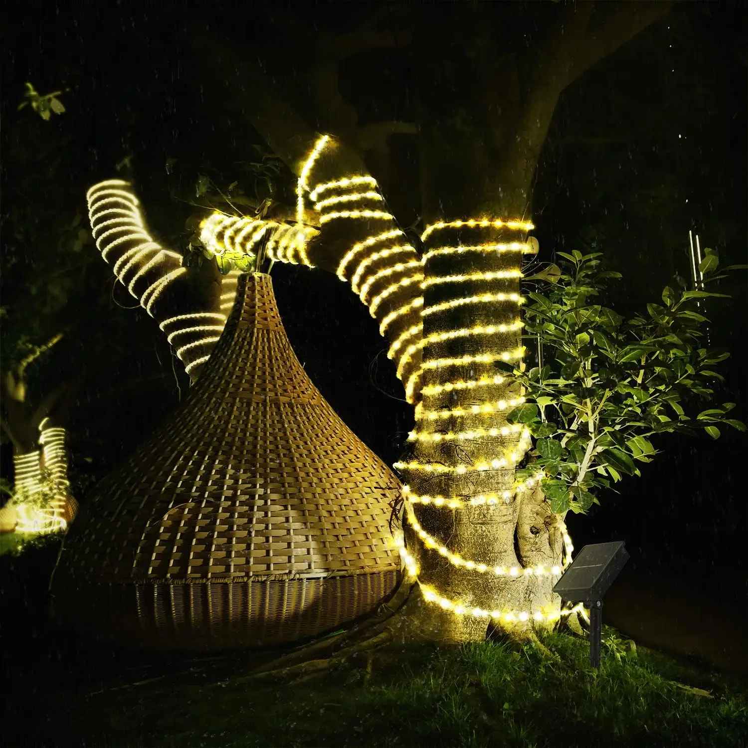 Guirlande solaire bande lumineuse chaude